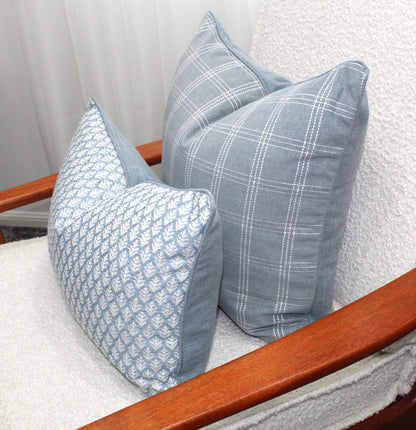 Duckegg Leaf Basketweave Cushion Covers