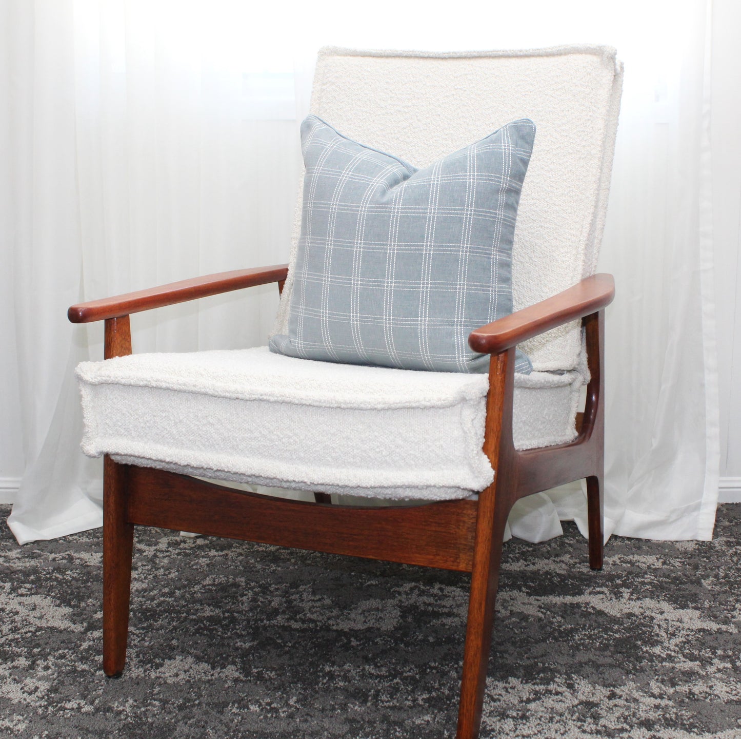 Duckegg Plaid Textured Cushion Covers