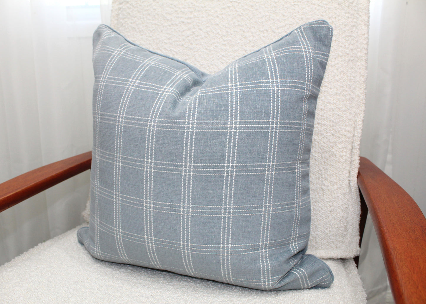 Duckegg Plaid Textured Cushion Covers