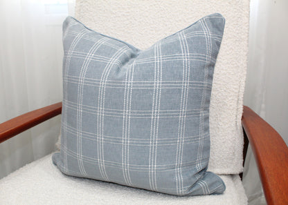 Duckegg Plaid Textured Cushion Covers
