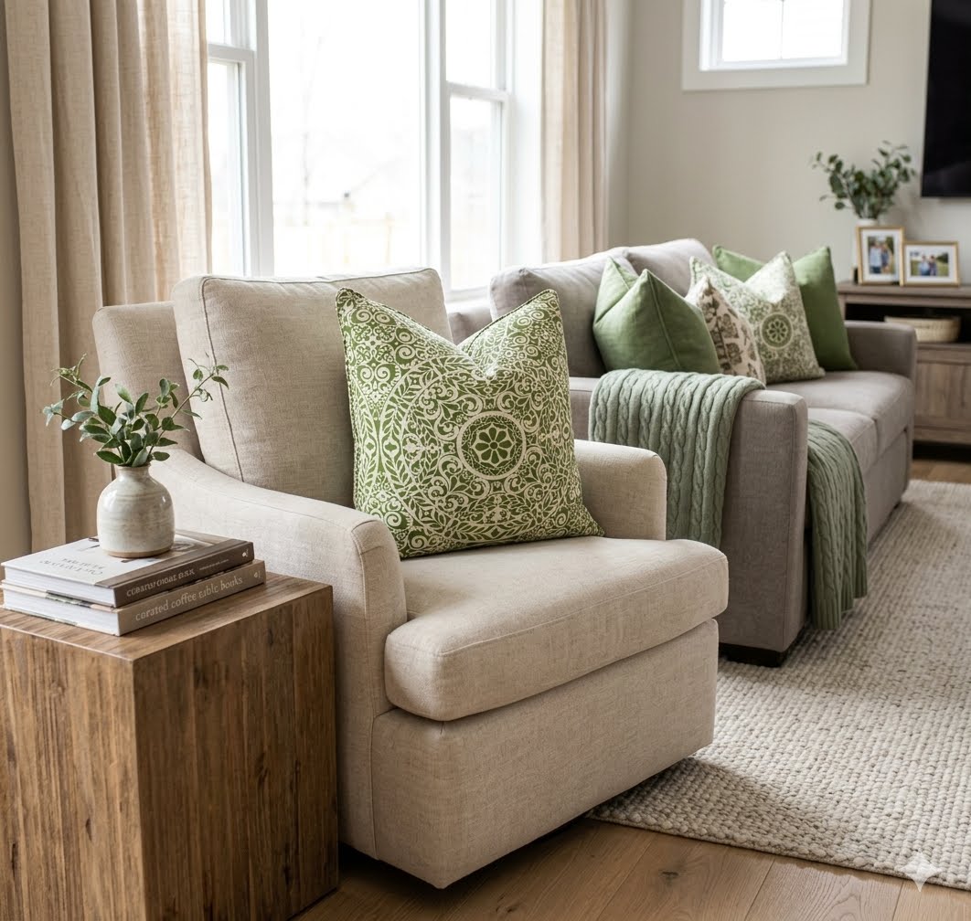 Geometric Printed Feature cushion cover.