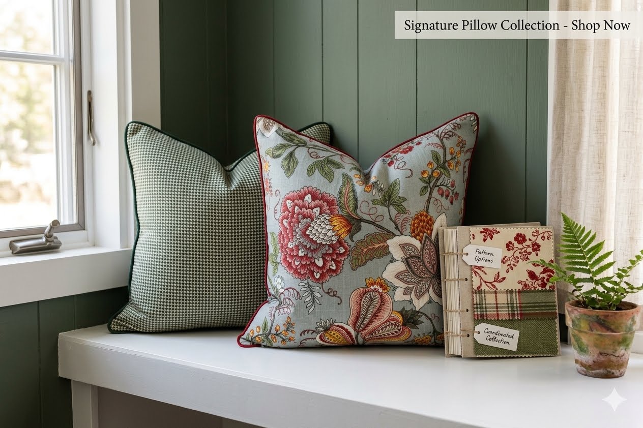 Reversible  Red Jacobean Cushion Cover