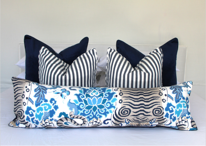 Pair of Exotic Wild Tiger Centered Cushion covers by P Kaufmann