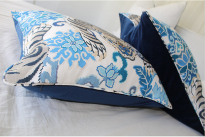Pair of Exotic Wild Tiger Centered Cushion covers by P Kaufmann