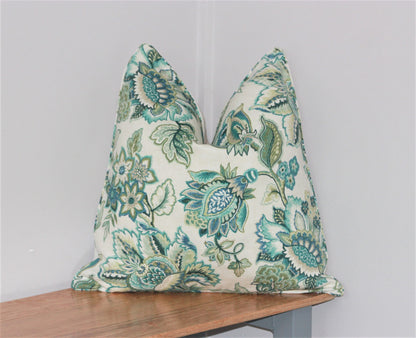 Seafoam Floral Cushion Covers 30x50