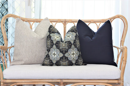 Herringbone weaved Sunbrella Cushion Covers