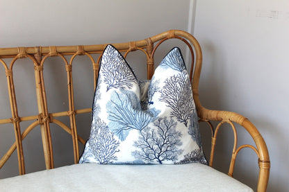 Coral Embroidered cushion covers by P Kaufmann