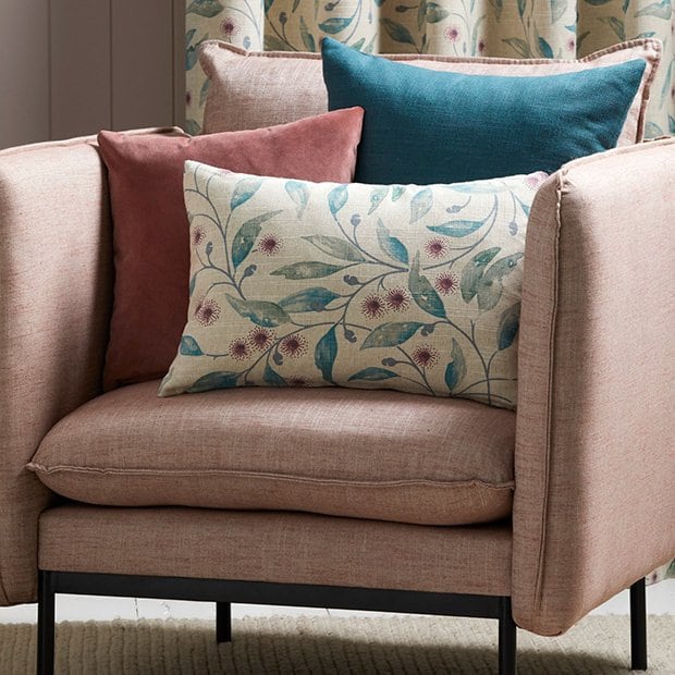 Hepburn Eucalyptus cushion covers by Warwick Fabrics