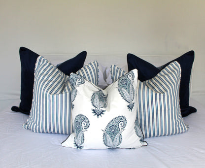 Paisley Wedgewood Cushion Covers by Laura & Kiran