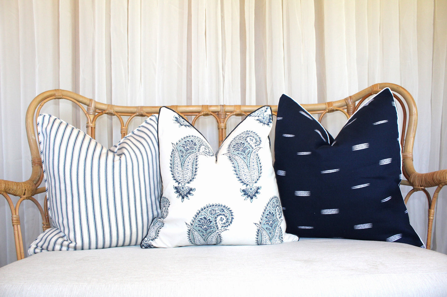 Paisley Wedgewood Cushion Covers by Laura & Kiran