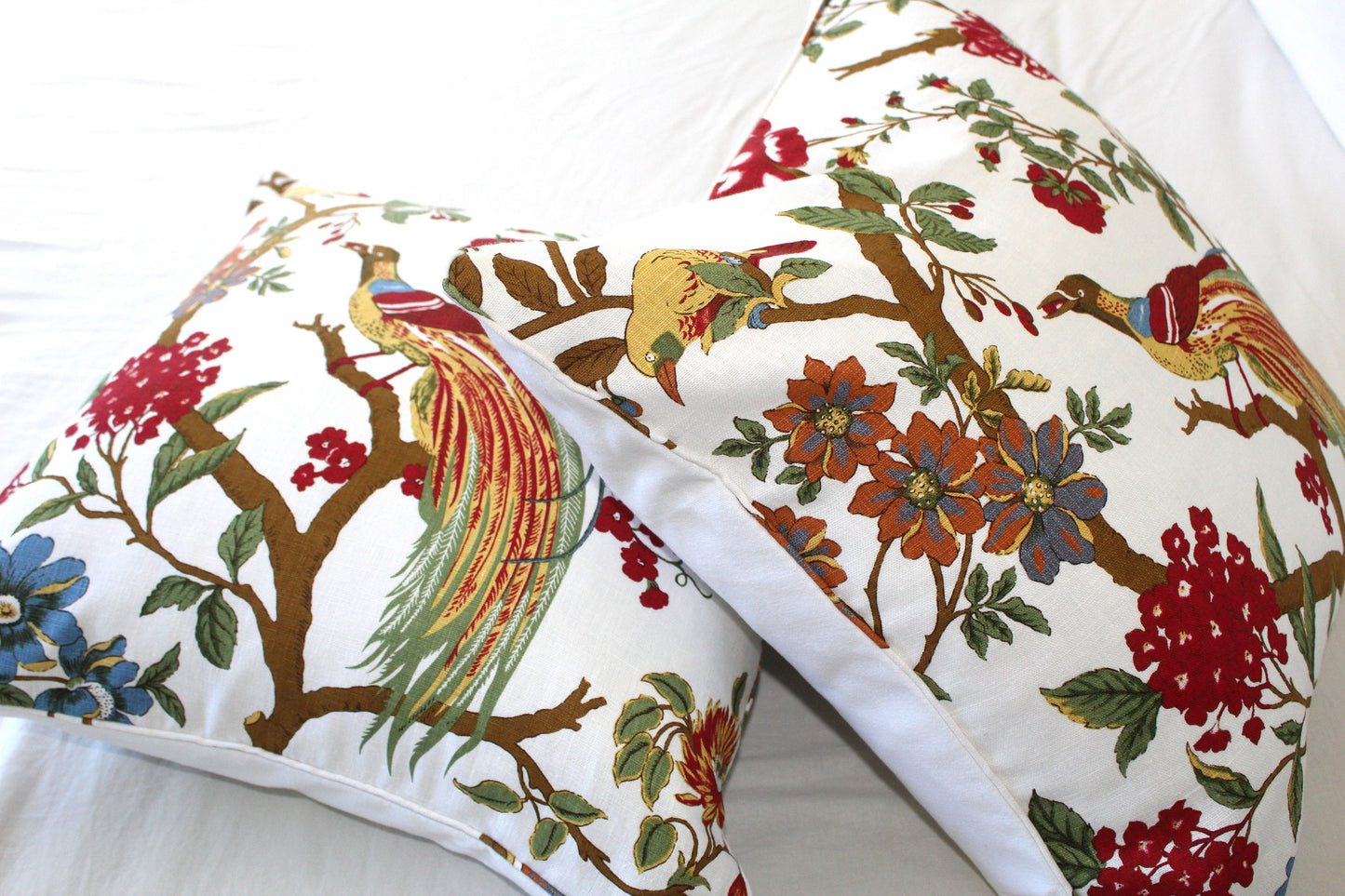 Pair of Large Bird Cushion covers