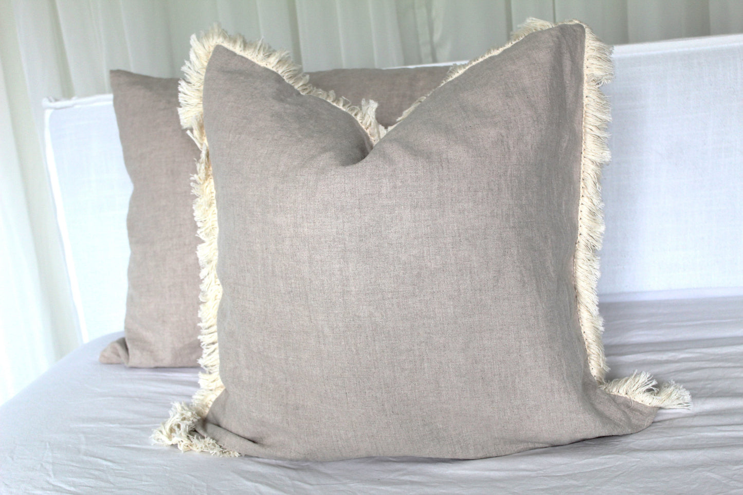 Linen Pillows with fringe