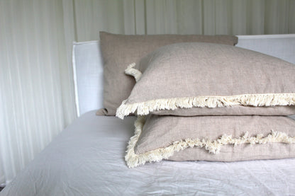 Linen Pillows with fringe