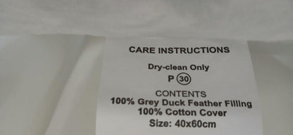 Duck feather cushion inserts. All sizes available. Made in Australia