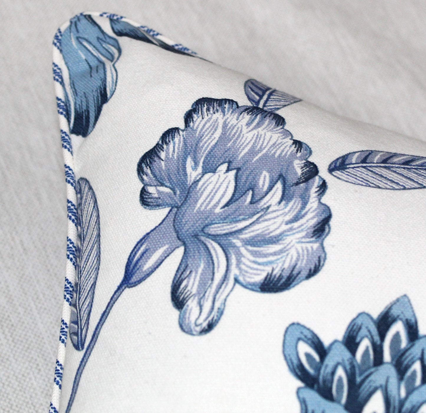 Blue Floral Cushion Covers by Laura & Kiran