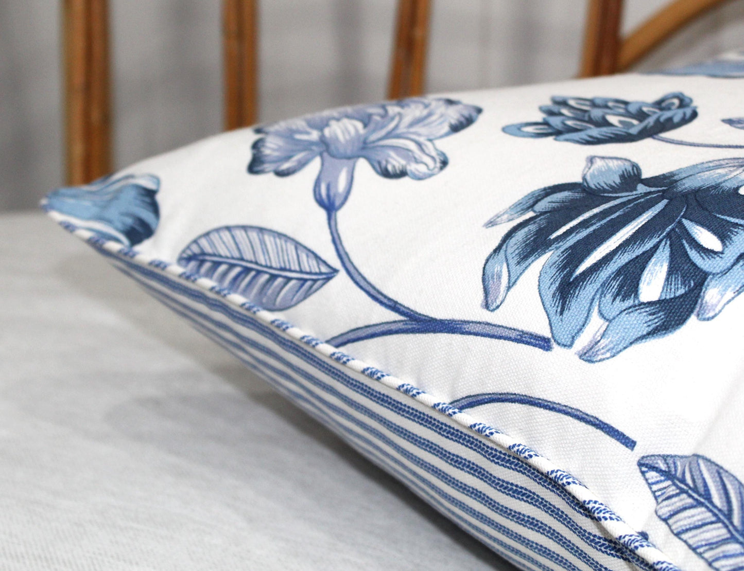 Blue Floral Cushion Covers by Laura & Kiran