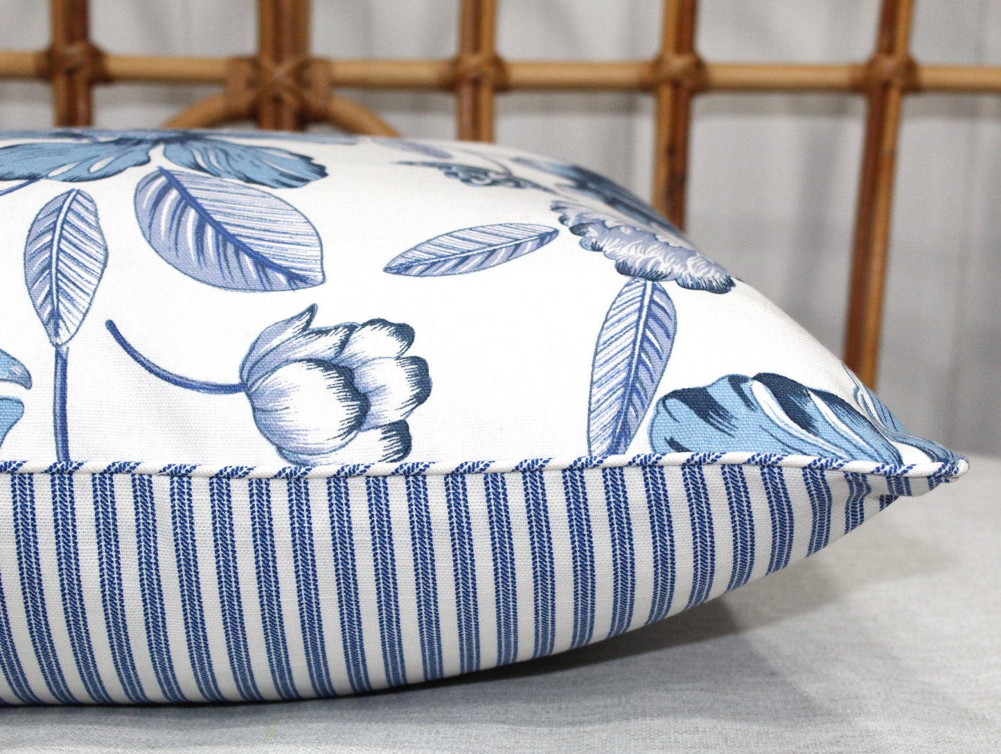 Blue Floral Cushion Covers by Laura & Kiran