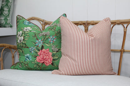 Red Ticking Stripe cushion Covers