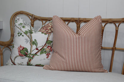 Red Ticking Stripe cushion Covers