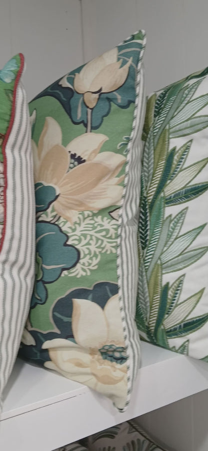 Eucalyptus Green Embroidered Cushion covers 60x60