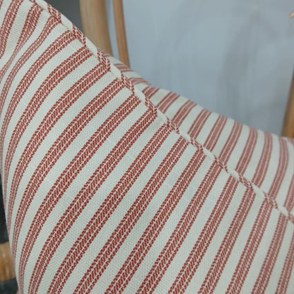 Red Ticking Stripe cushion Covers