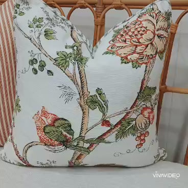 Red Ticking Stripe cushion Covers