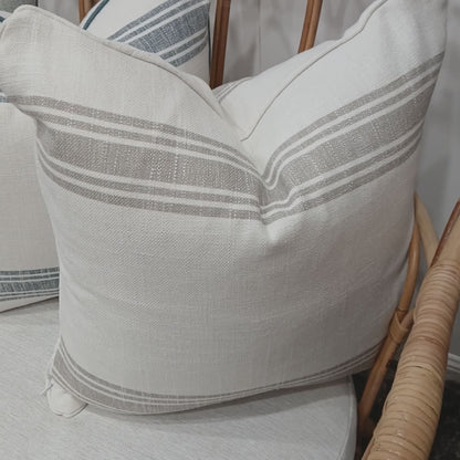Large Bold Sage Green Stripe Cushion covers