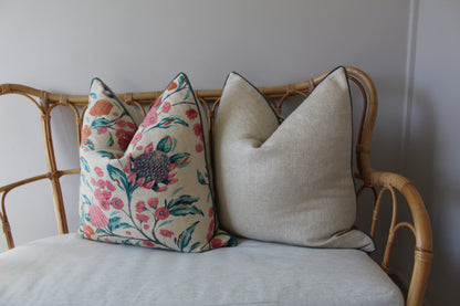 Pair of cushion covers = made using Warwick fabrics