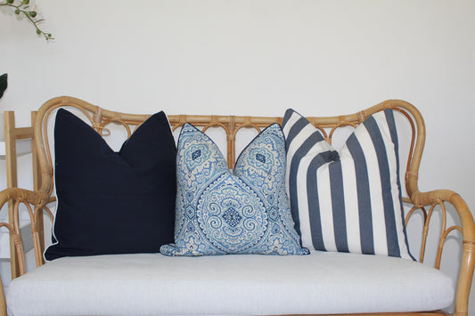 Damask Hampton Style cushion cover
