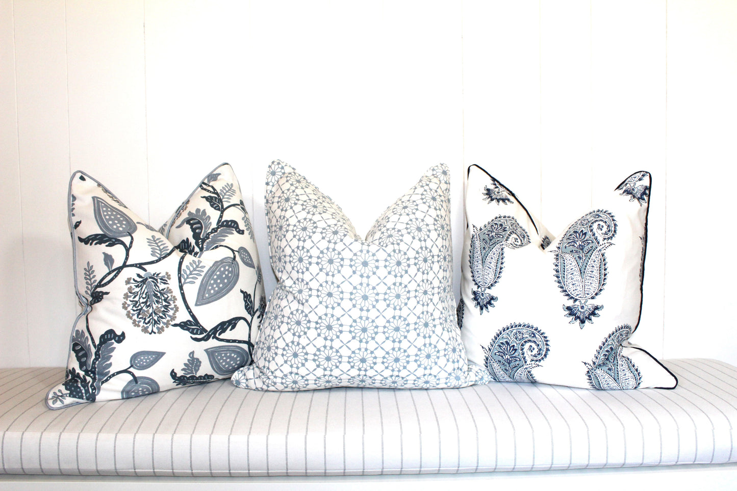 Baby Blue geometric cushion covers