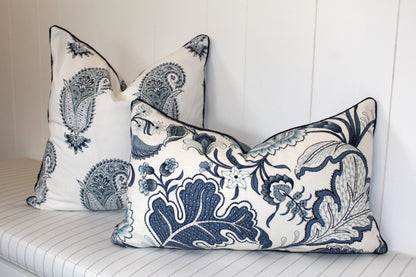 Bohemian Blossom Linen Lumbar Cushion Covers