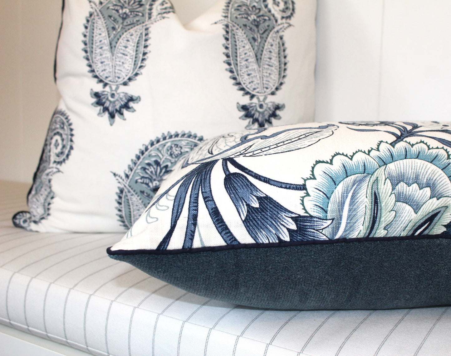 Bohemian Blossom Linen Lumbar Cushion Covers