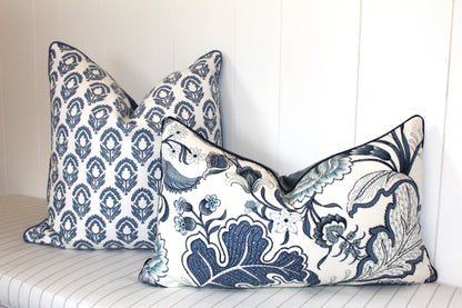 Bohemian Blossom Linen Lumbar Cushion Covers