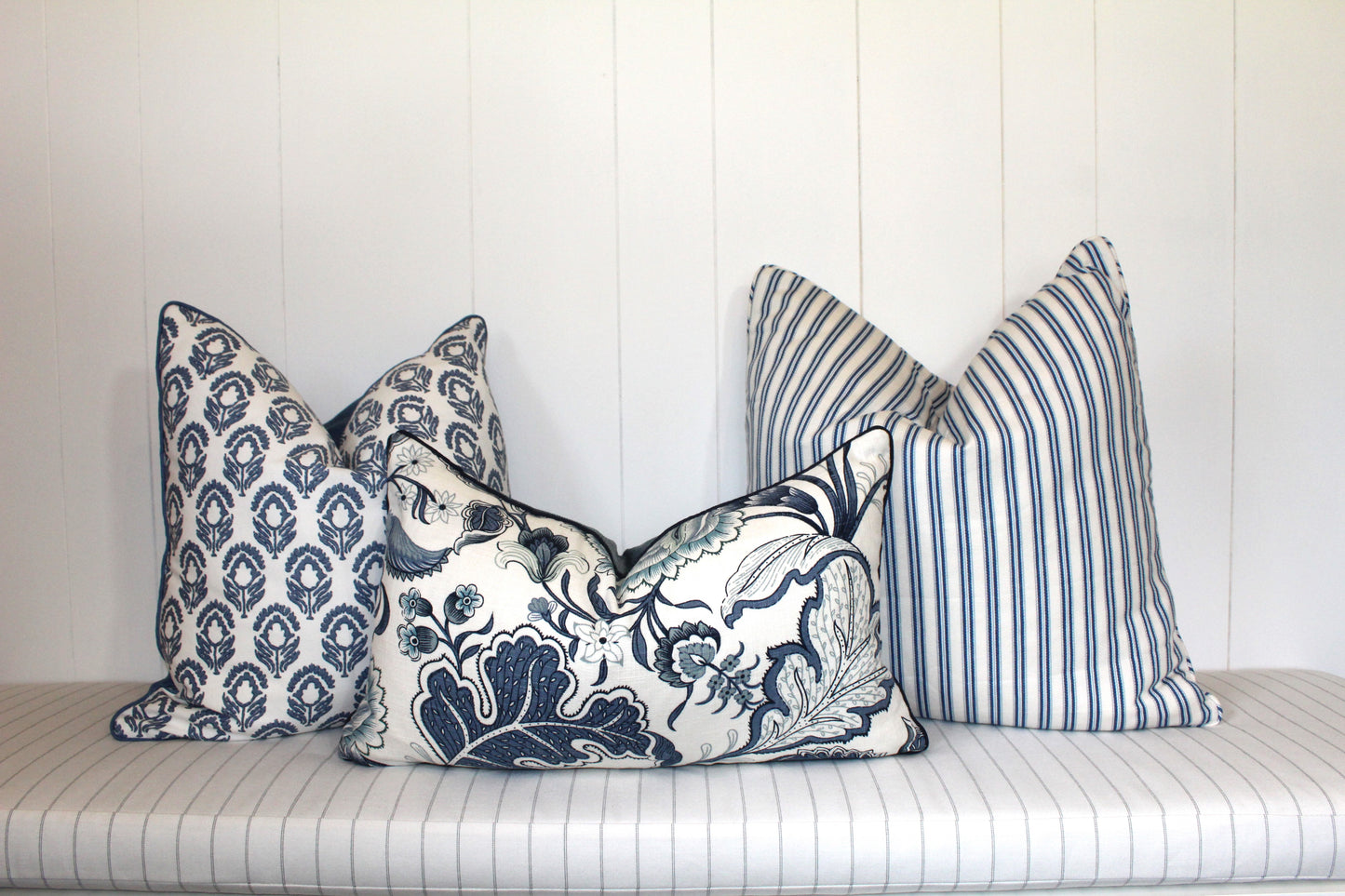 Bohemian Blossom Linen Lumbar Cushion Covers