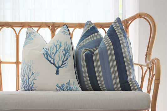 East Coral Cushion Covers by Lacefield Fabrics