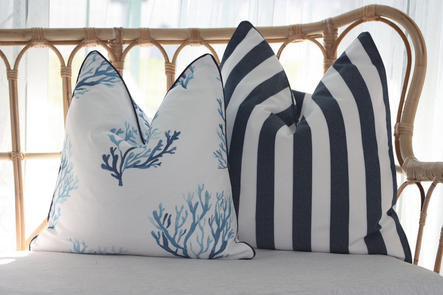 East Coral Cushion Covers by Lacefield Fabrics