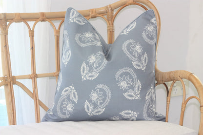 Duck egg Paisley Cushion Cover by Australian based company