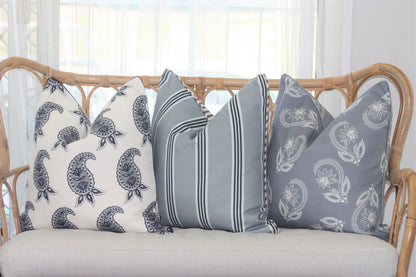 Duck egg Paisley Cushion Cover by Australian based company