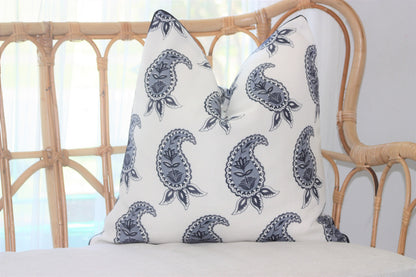 Duck egg Paisley Cushion Cover by Australian based company