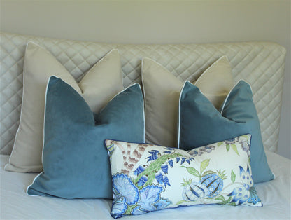 Peacock Jacobean Floral Cushion Covers