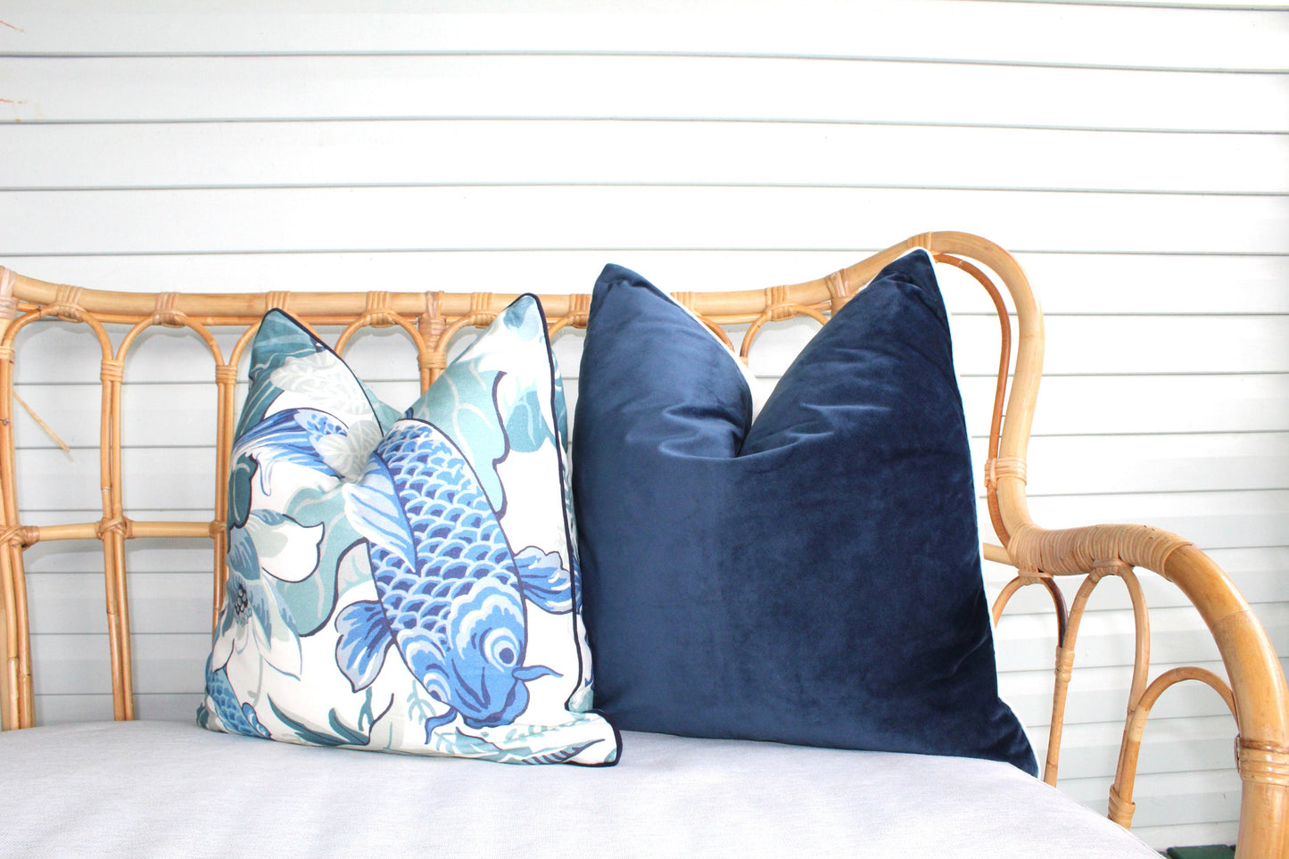 Koi Fish Eucalyptus cushion covers by P Kaufmann