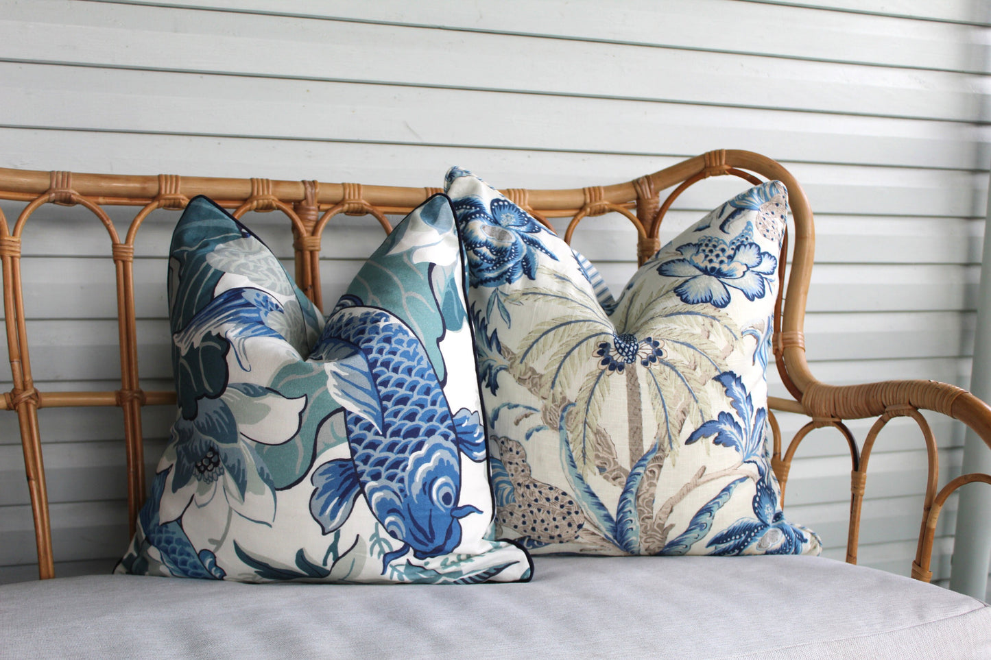 Koi Fish Eucalyptus cushion covers by P Kaufmann