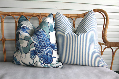 Koi Fish Eucalyptus cushion covers by P Kaufmann