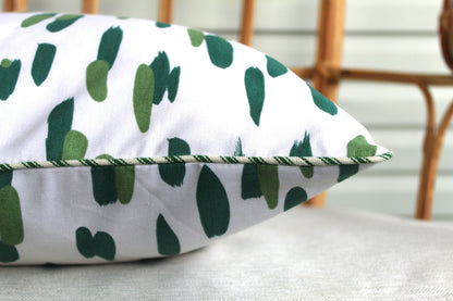 Robert Allen Green dotted cushion cover