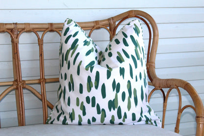 Robert Allen Green dotted cushion cover