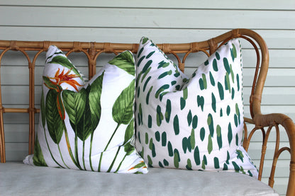 Robert Allen Green dotted cushion cover