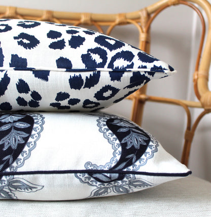 Iconic Leopard in Ink cushion Covers 50x50by Schumacher