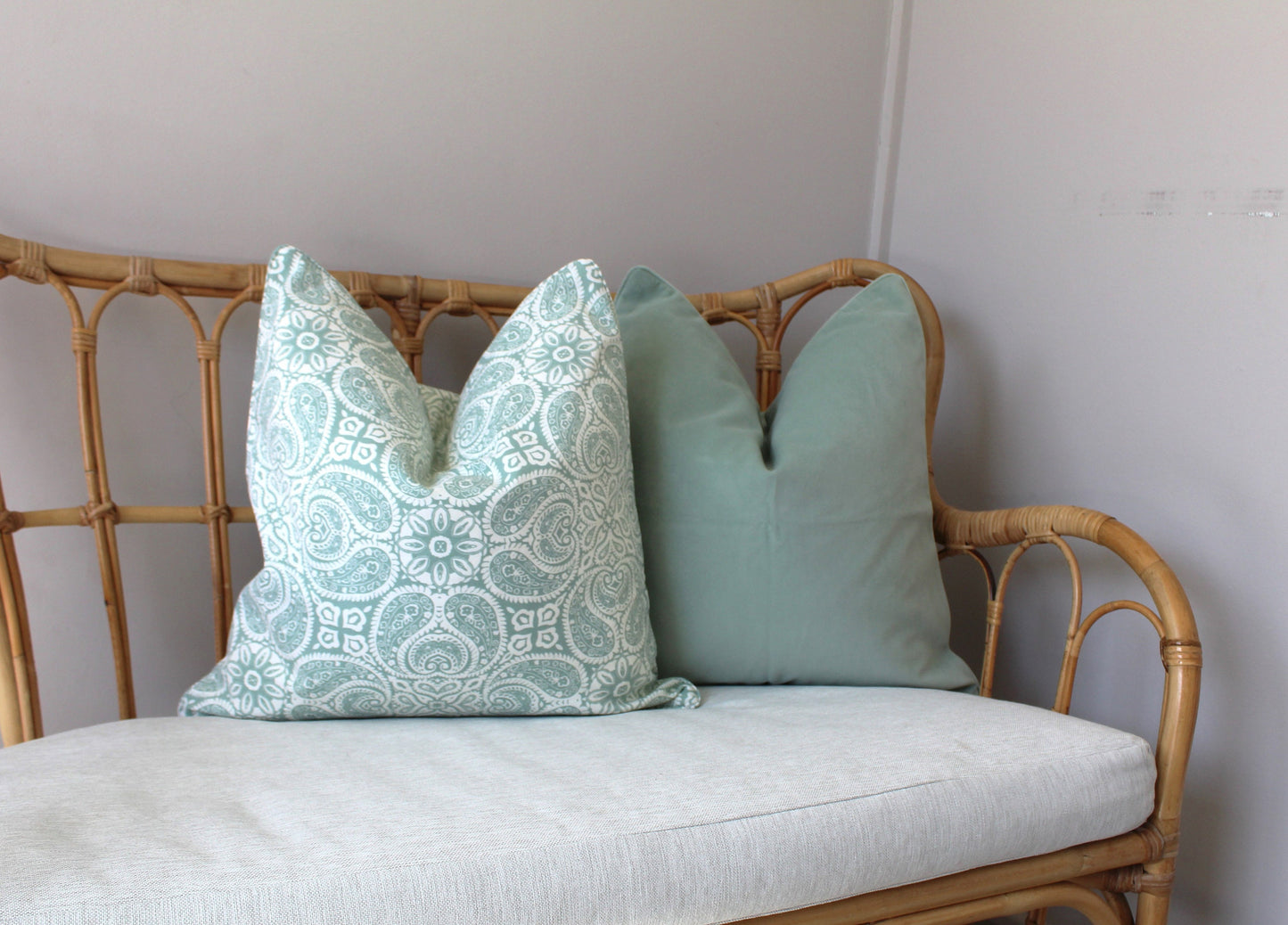 Seafoam Geometric Cushion Covers