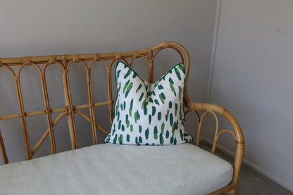Robert Allen Green dotted cushion cover