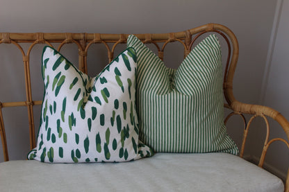Robert Allen Green dotted cushion cover